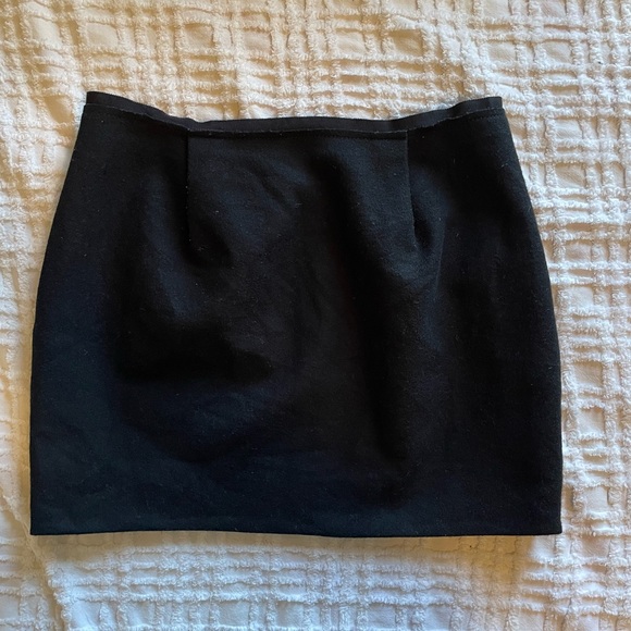 J Crew black wool mini skirt with pockets - Picture 5 of 7